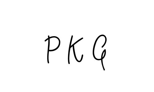 The best way (Angelique-Rose-font-FFP) to make a short signature is to pick only two or three words in your name. The name P K G include a total of six letters. For converting this name. P K G signature style 5 images and pictures png