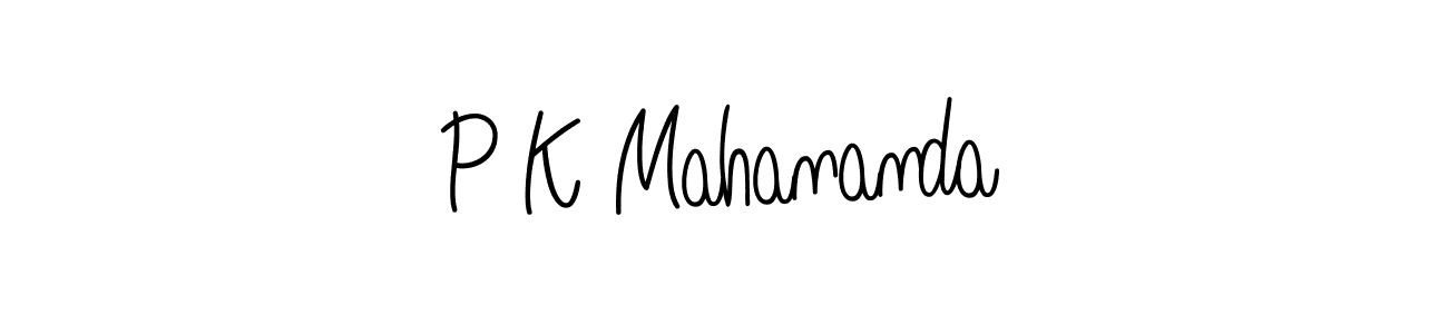 How to make P K Mahananda signature? Angelique-Rose-font-FFP is a professional autograph style. Create handwritten signature for P K Mahananda name. P K Mahananda signature style 5 images and pictures png
