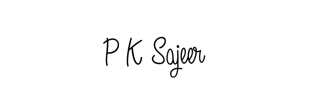 How to Draw P K Sajeer signature style? Angelique-Rose-font-FFP is a latest design signature styles for name P K Sajeer. P K Sajeer signature style 5 images and pictures png