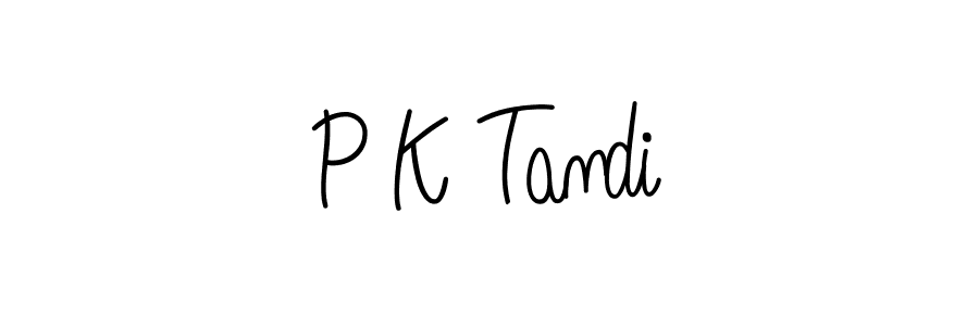 How to make P K Tandi name signature. Use Angelique-Rose-font-FFP style for creating short signs online. This is the latest handwritten sign. P K Tandi signature style 5 images and pictures png