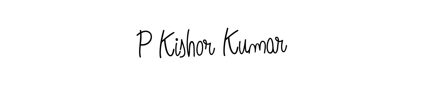 Best and Professional Signature Style for P Kishor Kumar. Angelique-Rose-font-FFP Best Signature Style Collection. P Kishor Kumar signature style 5 images and pictures png