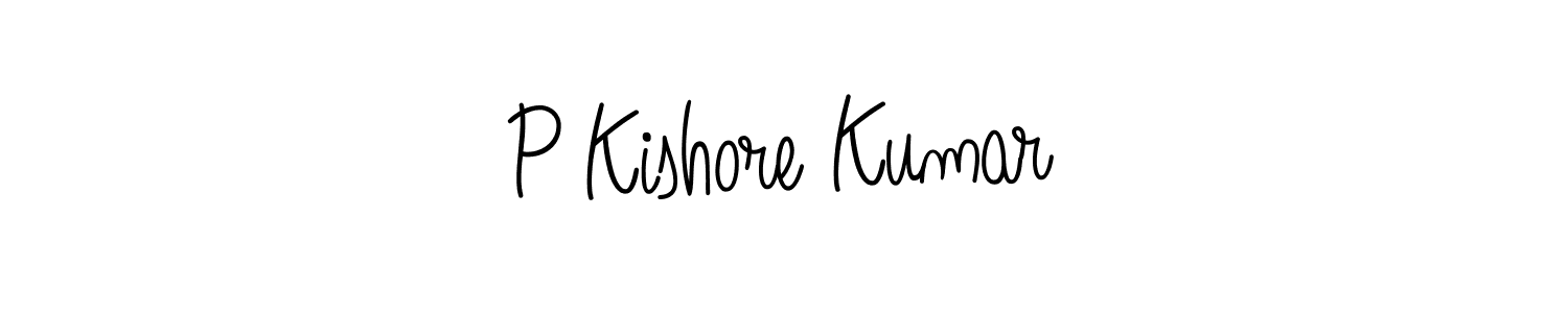Design your own signature with our free online signature maker. With this signature software, you can create a handwritten (Angelique-Rose-font-FFP) signature for name P Kishore Kumar. P Kishore Kumar signature style 5 images and pictures png