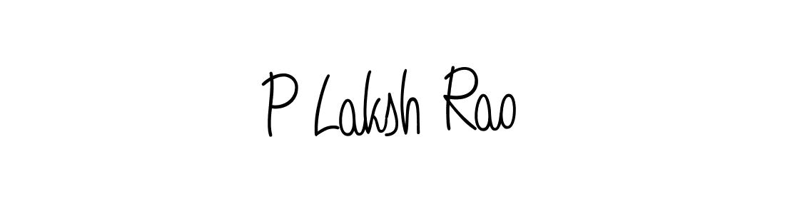 You should practise on your own different ways (Angelique-Rose-font-FFP) to write your name (P Laksh Rao) in signature. don't let someone else do it for you. P Laksh Rao signature style 5 images and pictures png