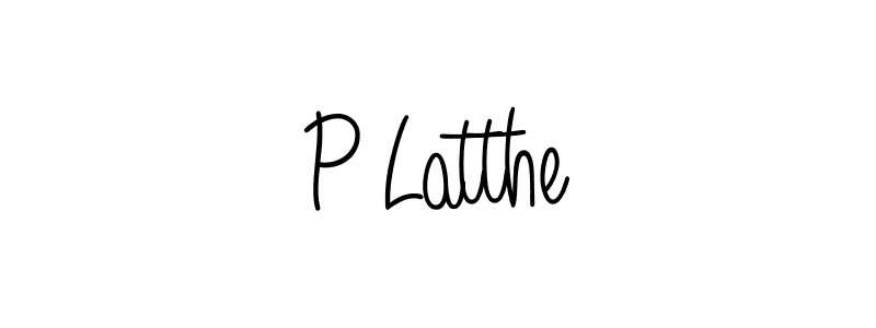 Design your own signature with our free online signature maker. With this signature software, you can create a handwritten (Angelique-Rose-font-FFP) signature for name P Latthe. P Latthe signature style 5 images and pictures png