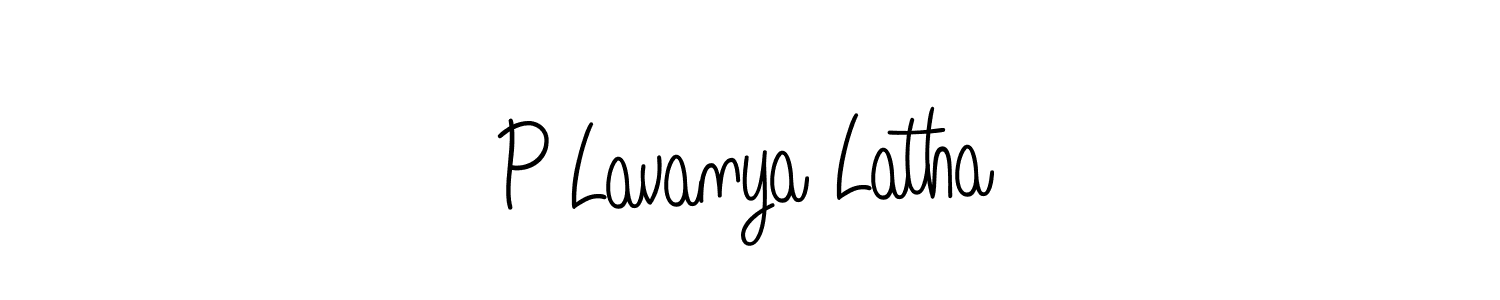 Use a signature maker to create a handwritten signature online. With this signature software, you can design (Angelique-Rose-font-FFP) your own signature for name P Lavanya Latha. P Lavanya Latha signature style 5 images and pictures png