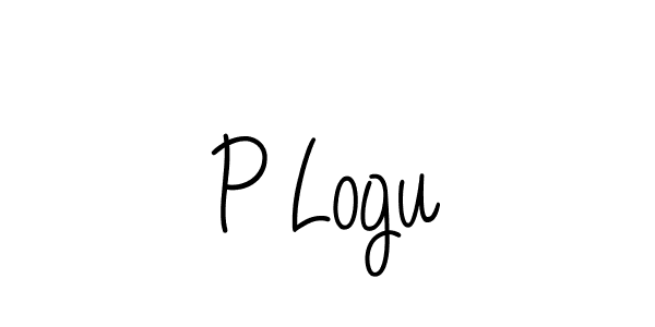 How to make P Logu name signature. Use Angelique-Rose-font-FFP style for creating short signs online. This is the latest handwritten sign. P Logu signature style 5 images and pictures png