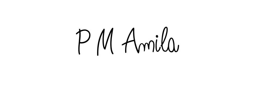 Make a beautiful signature design for name P M Amila. Use this online signature maker to create a handwritten signature for free. P M Amila signature style 5 images and pictures png