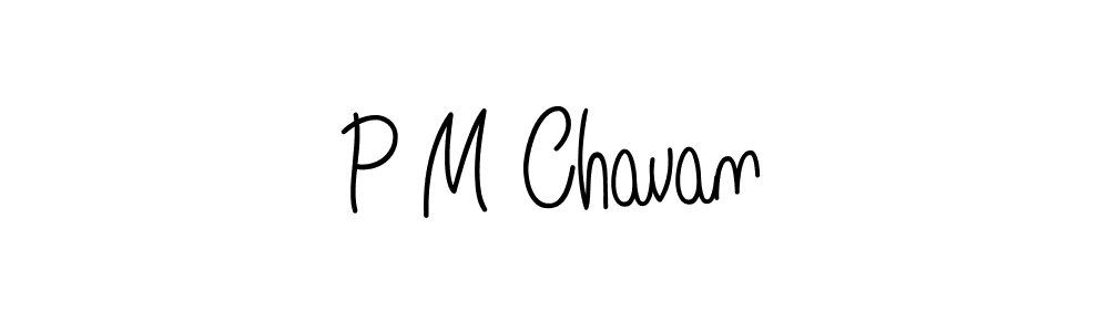 How to make P M Chavan name signature. Use Angelique-Rose-font-FFP style for creating short signs online. This is the latest handwritten sign. P M Chavan signature style 5 images and pictures png