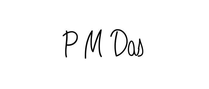 The best way (Angelique-Rose-font-FFP) to make a short signature is to pick only two or three words in your name. The name P M Das include a total of six letters. For converting this name. P M Das signature style 5 images and pictures png