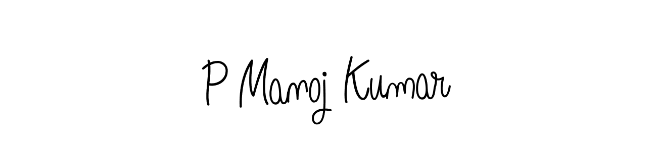 P Manoj Kumar stylish signature style. Best Handwritten Sign (Angelique-Rose-font-FFP) for my name. Handwritten Signature Collection Ideas for my name P Manoj Kumar. P Manoj Kumar signature style 5 images and pictures png
