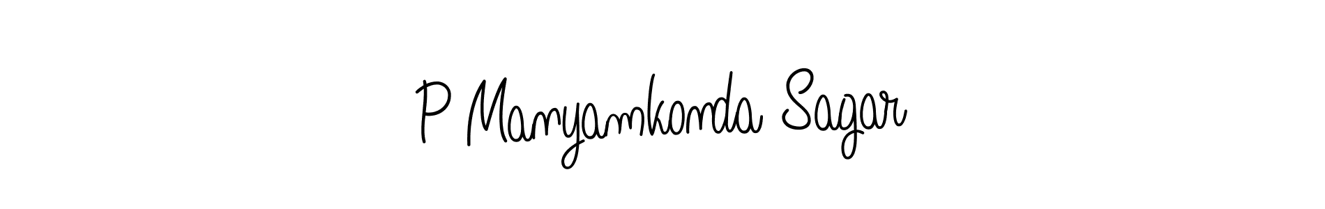 Make a short P Manyamkonda Sagar signature style. Manage your documents anywhere anytime using Angelique-Rose-font-FFP. Create and add eSignatures, submit forms, share and send files easily. P Manyamkonda Sagar signature style 5 images and pictures png