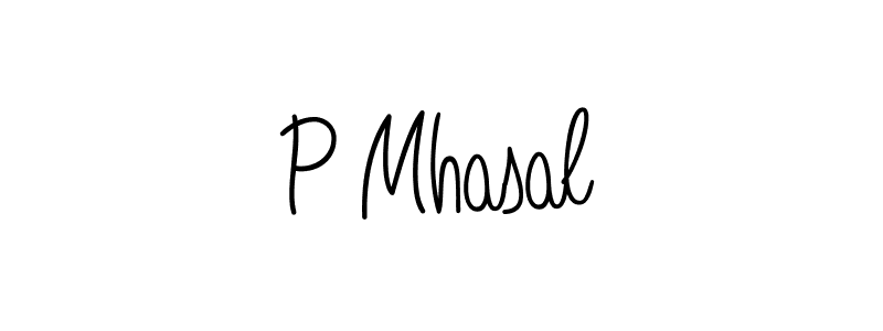 Create a beautiful signature design for name P Mhasal. With this signature (Angelique-Rose-font-FFP) fonts, you can make a handwritten signature for free. P Mhasal signature style 5 images and pictures png