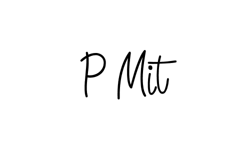 Make a beautiful signature design for name P Mit. With this signature (Angelique-Rose-font-FFP) style, you can create a handwritten signature for free. P Mit signature style 5 images and pictures png
