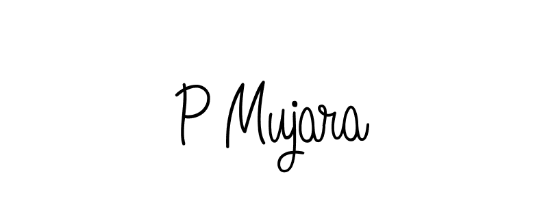 Create a beautiful signature design for name P Mujara. With this signature (Angelique-Rose-font-FFP) fonts, you can make a handwritten signature for free. P Mujara signature style 5 images and pictures png