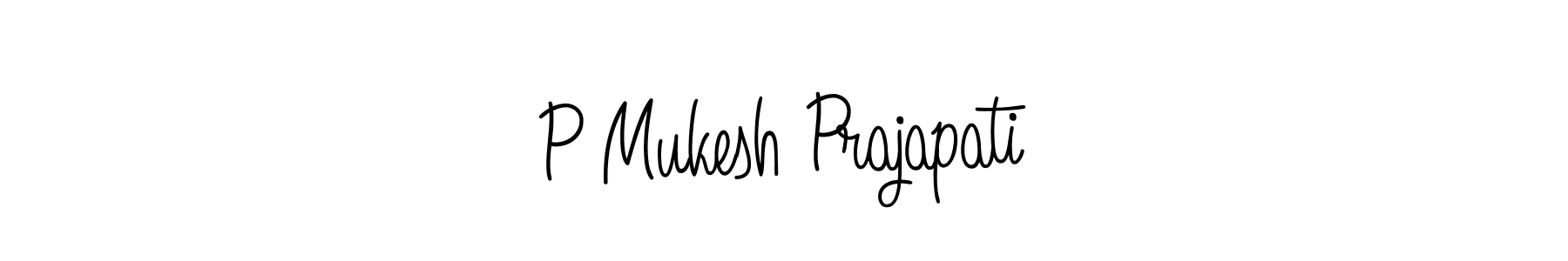 How to make P Mukesh Prajapati signature? Angelique-Rose-font-FFP is a professional autograph style. Create handwritten signature for P Mukesh Prajapati name. P Mukesh Prajapati signature style 5 images and pictures png