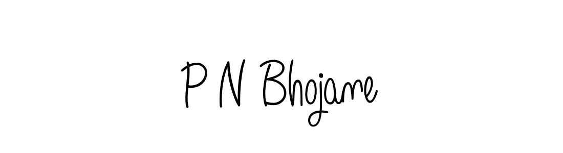 You should practise on your own different ways (Angelique-Rose-font-FFP) to write your name (P N Bhojane) in signature. don't let someone else do it for you. P N Bhojane signature style 5 images and pictures png