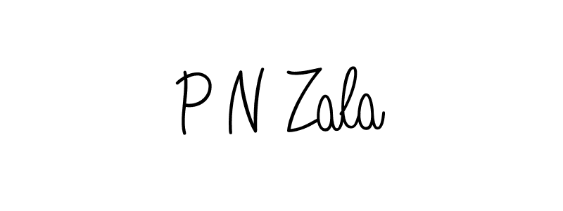 Also we have P N Zala name is the best signature style. Create professional handwritten signature collection using Angelique-Rose-font-FFP autograph style. P N Zala signature style 5 images and pictures png
