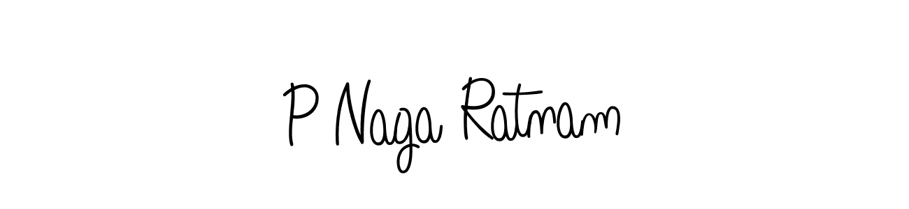 Create a beautiful signature design for name P Naga Ratnam. With this signature (Angelique-Rose-font-FFP) fonts, you can make a handwritten signature for free. P Naga Ratnam signature style 5 images and pictures png