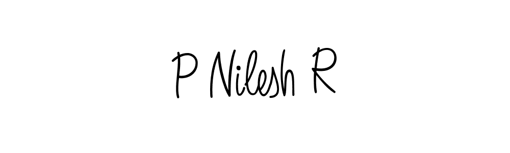 Angelique-Rose-font-FFP is a professional signature style that is perfect for those who want to add a touch of class to their signature. It is also a great choice for those who want to make their signature more unique. Get P Nilesh R name to fancy signature for free. P Nilesh R signature style 5 images and pictures png