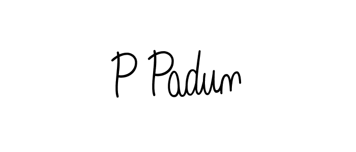 How to make P Padun signature? Angelique-Rose-font-FFP is a professional autograph style. Create handwritten signature for P Padun name. P Padun signature style 5 images and pictures png