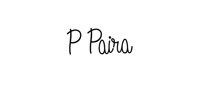 Use a signature maker to create a handwritten signature online. With this signature software, you can design (Angelique-Rose-font-FFP) your own signature for name P Paira. P Paira signature style 5 images and pictures png