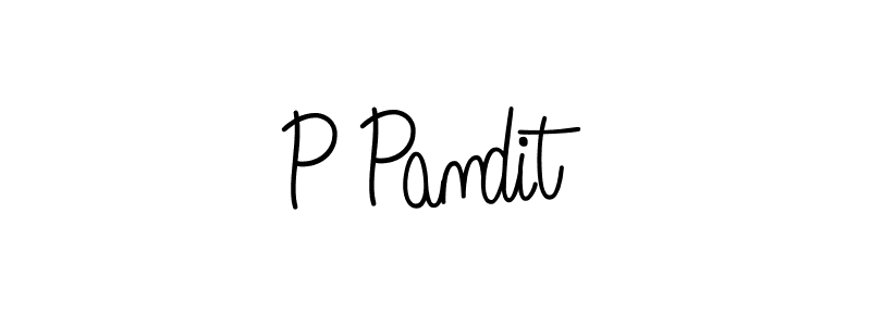 P Pandit stylish signature style. Best Handwritten Sign (Angelique-Rose-font-FFP) for my name. Handwritten Signature Collection Ideas for my name P Pandit. P Pandit signature style 5 images and pictures png