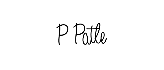 Create a beautiful signature design for name P Patle. With this signature (Angelique-Rose-font-FFP) fonts, you can make a handwritten signature for free. P Patle signature style 5 images and pictures png