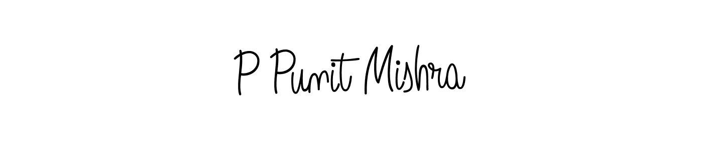 P Punit Mishra stylish signature style. Best Handwritten Sign (Angelique-Rose-font-FFP) for my name. Handwritten Signature Collection Ideas for my name P Punit Mishra. P Punit Mishra signature style 5 images and pictures png