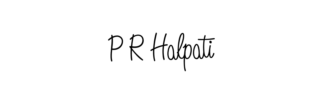 if you are searching for the best signature style for your name P R Halpati. so please give up your signature search. here we have designed multiple signature styles  using Angelique-Rose-font-FFP. P R Halpati signature style 5 images and pictures png