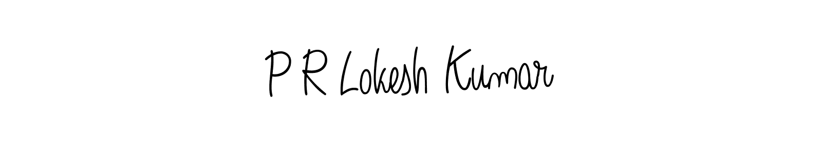 How to make P R Lokesh Kumar name signature. Use Angelique-Rose-font-FFP style for creating short signs online. This is the latest handwritten sign. P R Lokesh Kumar signature style 5 images and pictures png