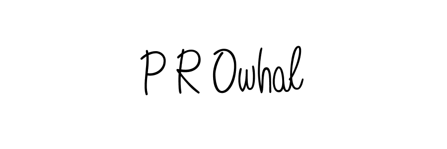 Design your own signature with our free online signature maker. With this signature software, you can create a handwritten (Angelique-Rose-font-FFP) signature for name P R Owhal. P R Owhal signature style 5 images and pictures png