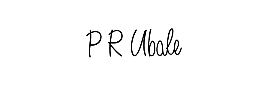 P R Ubale stylish signature style. Best Handwritten Sign (Angelique-Rose-font-FFP) for my name. Handwritten Signature Collection Ideas for my name P R Ubale. P R Ubale signature style 5 images and pictures png