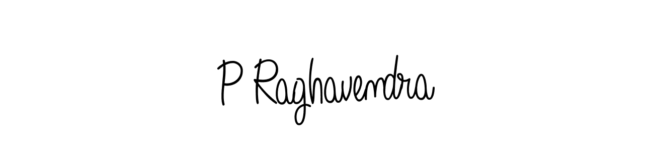 Create a beautiful signature design for name P Raghavendra. With this signature (Angelique-Rose-font-FFP) fonts, you can make a handwritten signature for free. P Raghavendra signature style 5 images and pictures png