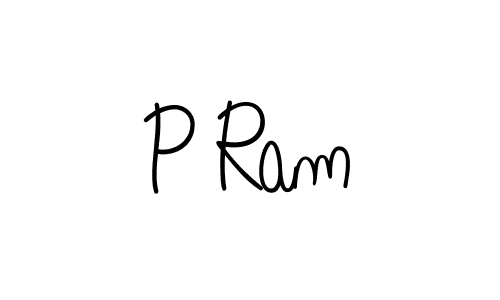 P Ram stylish signature style. Best Handwritten Sign (Angelique-Rose-font-FFP) for my name. Handwritten Signature Collection Ideas for my name P Ram. P Ram signature style 5 images and pictures png