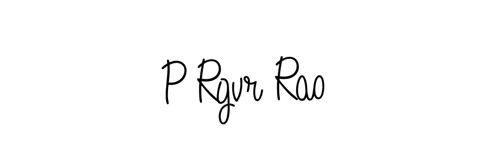 Make a beautiful signature design for name P Rgvr Rao. With this signature (Angelique-Rose-font-FFP) style, you can create a handwritten signature for free. P Rgvr Rao signature style 5 images and pictures png