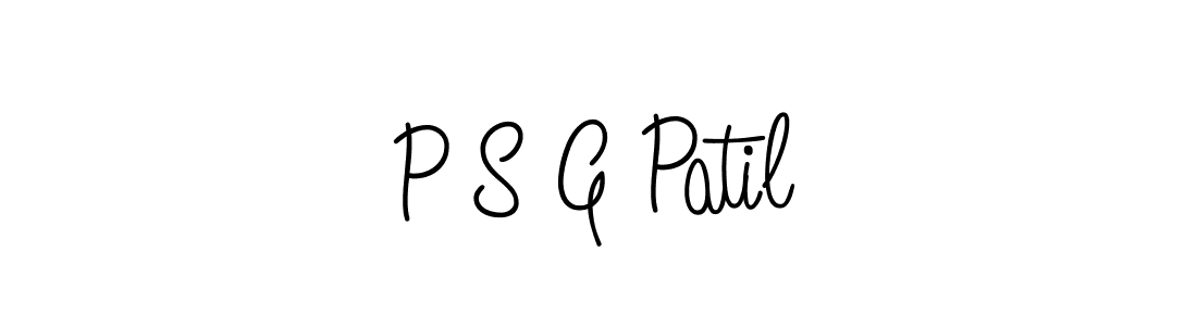 Create a beautiful signature design for name P S G Patil. With this signature (Angelique-Rose-font-FFP) fonts, you can make a handwritten signature for free. P S G Patil signature style 5 images and pictures png