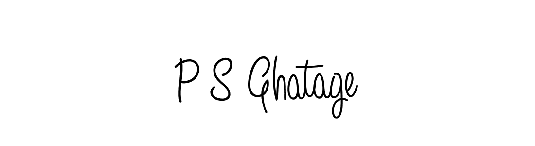 How to make P S Ghatage name signature. Use Angelique-Rose-font-FFP style for creating short signs online. This is the latest handwritten sign. P S Ghatage signature style 5 images and pictures png