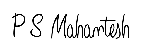 A sleek calligraphic signature for name P S Mahantesh utilizing Angelique-Rose-font-FFP styling. Great for adding personal signatures to photos and art. P S Mahantesh signature style 5 images and pictures png
