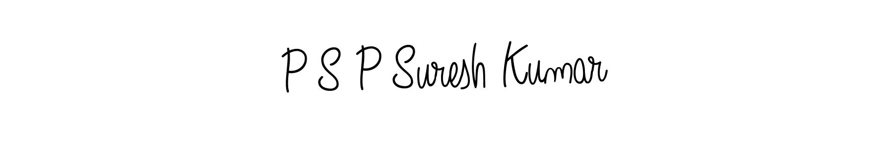 How to make P S P Suresh Kumar name signature. Use Angelique-Rose-font-FFP style for creating short signs online. This is the latest handwritten sign. P S P Suresh Kumar signature style 5 images and pictures png