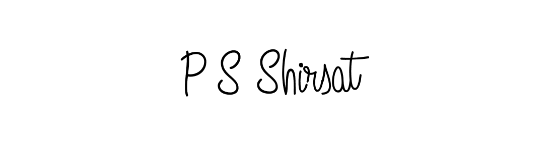 Make a beautiful signature design for name P S Shirsat. With this signature (Angelique-Rose-font-FFP) style, you can create a handwritten signature for free. P S Shirsat signature style 5 images and pictures png