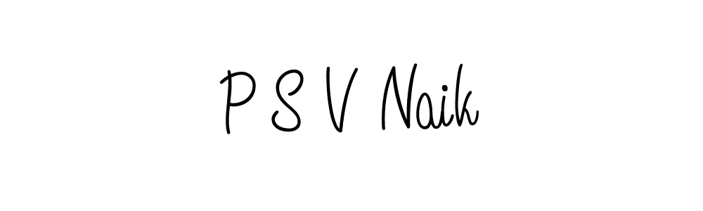 Make a beautiful signature design for name P S V Naik. With this signature (Angelique-Rose-font-FFP) style, you can create a handwritten signature for free. P S V Naik signature style 5 images and pictures png