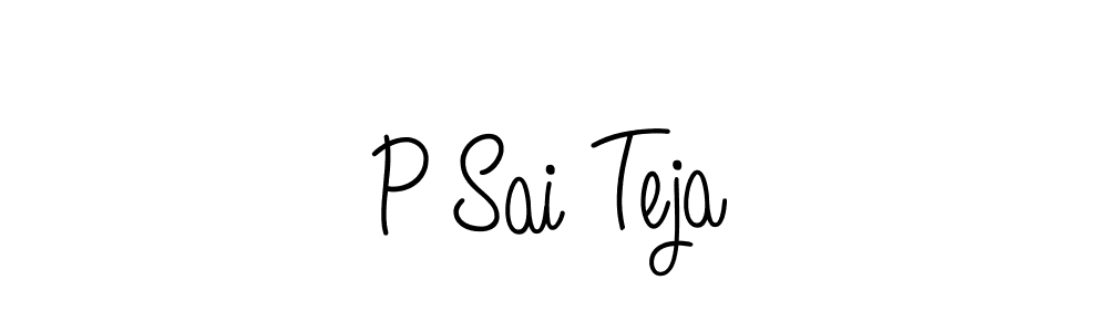 Design your own signature with our free online signature maker. With this signature software, you can create a handwritten (Angelique-Rose-font-FFP) signature for name P Sai Teja. P Sai Teja signature style 5 images and pictures png