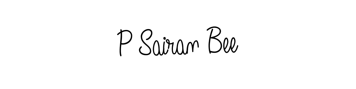 Check out images of Autograph of P Sairan Bee name. Actor P Sairan Bee Signature Style. Angelique-Rose-font-FFP is a professional sign style online. P Sairan Bee signature style 5 images and pictures png