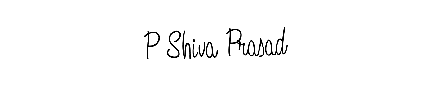 Design your own signature with our free online signature maker. With this signature software, you can create a handwritten (Angelique-Rose-font-FFP) signature for name P Shiva Prasad. P Shiva Prasad signature style 5 images and pictures png