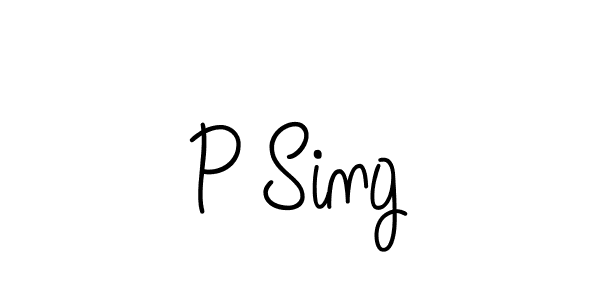 P Sing stylish signature style. Best Handwritten Sign (Angelique-Rose-font-FFP) for my name. Handwritten Signature Collection Ideas for my name P Sing. P Sing signature style 5 images and pictures png