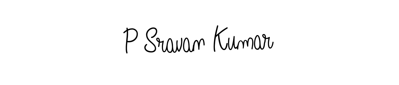 How to make P Sravan Kumar name signature. Use Angelique-Rose-font-FFP style for creating short signs online. This is the latest handwritten sign. P Sravan Kumar signature style 5 images and pictures png