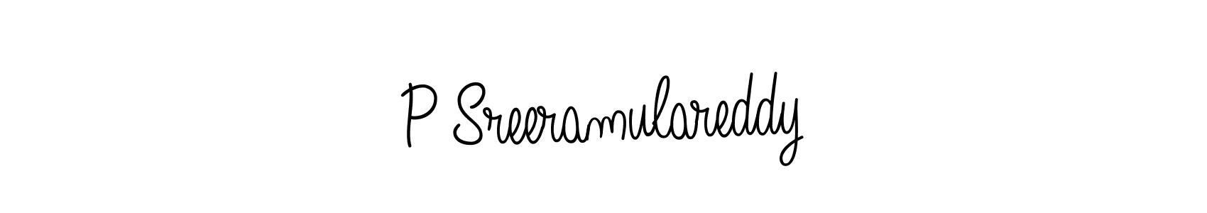 Make a beautiful signature design for name P Sreeramulareddy. With this signature (Angelique-Rose-font-FFP) style, you can create a handwritten signature for free. P Sreeramulareddy signature style 5 images and pictures png
