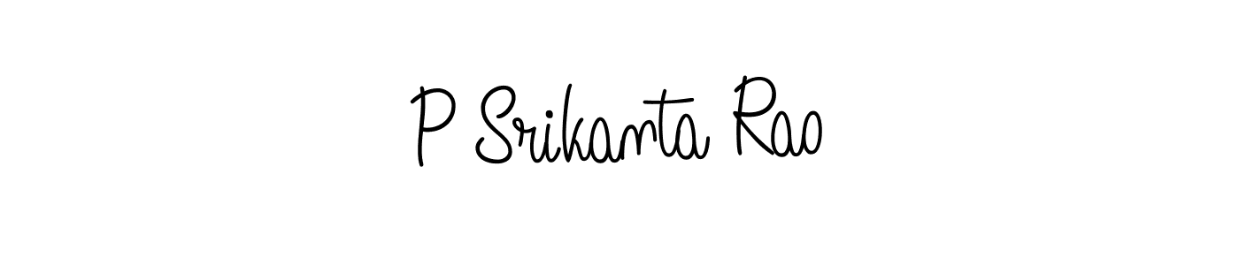 Make a beautiful signature design for name P Srikanta Rao. With this signature (Angelique-Rose-font-FFP) style, you can create a handwritten signature for free. P Srikanta Rao signature style 5 images and pictures png