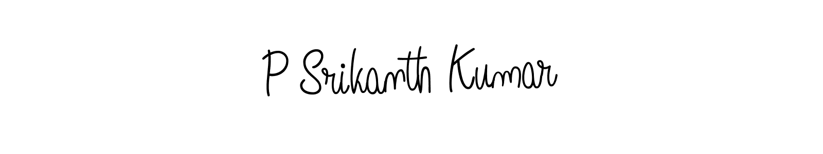 Create a beautiful signature design for name P Srikanth Kumar. With this signature (Angelique-Rose-font-FFP) fonts, you can make a handwritten signature for free. P Srikanth Kumar signature style 5 images and pictures png