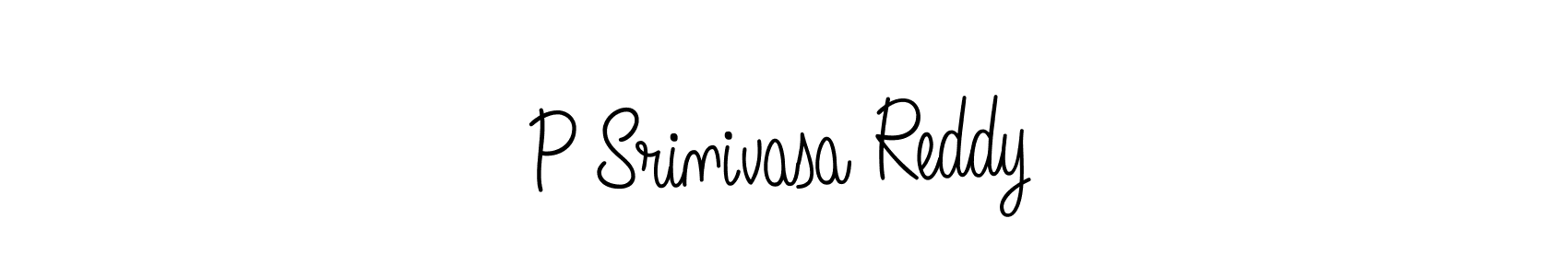 The best way (Angelique-Rose-font-FFP) to make a short signature is to pick only two or three words in your name. The name P Srinivasa Reddy include a total of six letters. For converting this name. P Srinivasa Reddy signature style 5 images and pictures png